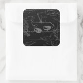 Libra Constellation Hevelius circa 1690 Vierkante Sticker (Tas)