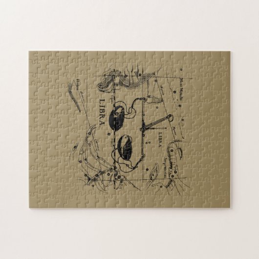 Libra Constellation Map Hevelius 1690 Decor Legpuzzel (Horizontaal)
