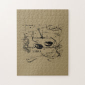 Libra Constellation Map Hevelius 1690 Decor Legpuzzel (Verticaal)