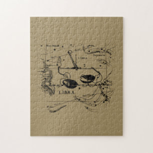Libra Constellation Map Hevelius 1690 Decor Legpuzzel