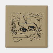 Libra Constellation Map Hevelius 1690 Decor Magneet (Voorkant)