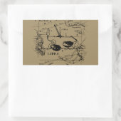 Libra Constellation Map Hevelius 1690 Decor Rechthoekige Sticker (Tas)