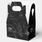 Libra Constellation Map Hevelius 1690 op zwart Bedankdoosjes (Geopend)