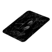 Libra Constellation Map Hevelius 1690 op zwart Magneet (Linkerzijde)