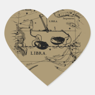Libra Constellation Map Hevelius circa 1690 Hart Sticker