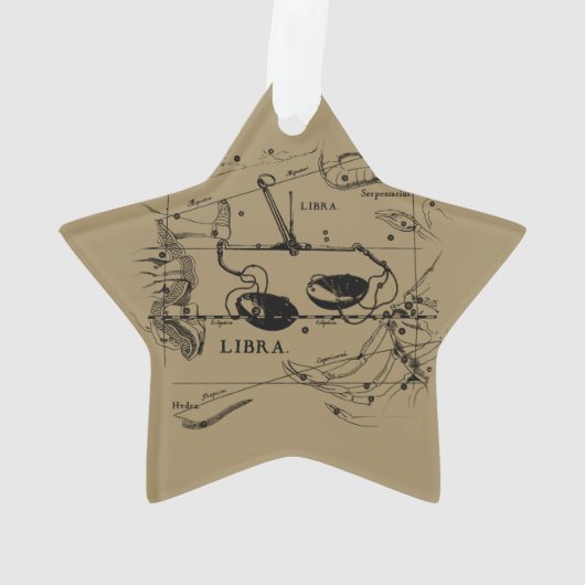 Libra Constellation Map Hevelius circa 1690 Ornament (achterkant)