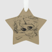 Libra Constellation Map Hevelius circa 1690 Ornament (voorkant)