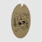 Libra Constellation Map Hevelius circa 1690 Ornament (voorkant)