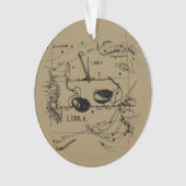 Libra Constellation Map Hevelius circa 1690 Ornament (voorkant)