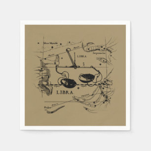 Libra Constellation Map Hevelius circa 1690 Servetten