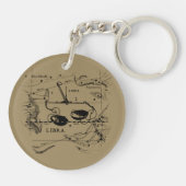 Libra Constellation Map Hevelius circa 1690 Sleutelhanger (Achterkant)