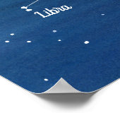 Libra Constellation Night Sky Indigo Poster (Hoek)