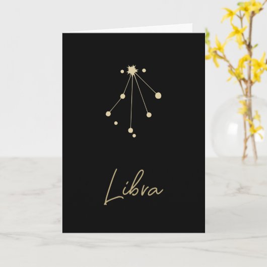 Libra Constellation Zodiac Kaart (Gele Bloem)