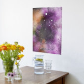 Libra Constellation Zodiac Sign Paars Galaxy Folie Afdrukken (Laag (Keuken))
