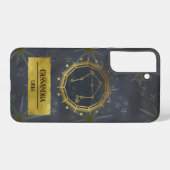Libra Dark Zodiac Astrologie: Zwart en Goud Samsung Galaxy Hoesje (Achterkant horizontaal)