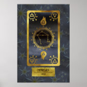 Libra Dark Zodiac Astrology: Black Gold Naam Poster (Voorkant)