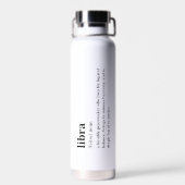 Libra Definitie Esthetische Astrologie Cadeau Waterfles (Achterkant)