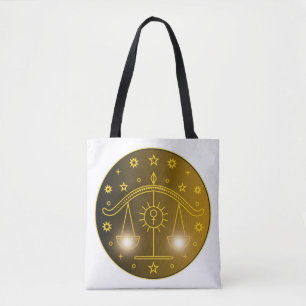 Libra Dierenriem Embleem Minimaal Hemels Symbool Tote Bag