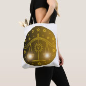 Libra Dierenriem Embleem | Minimaal Hemels Symbool Tote Bag (Dichtbij)