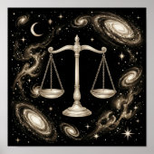 Libra Dierenriem Hemel Astrologie Poster (Voorkant)