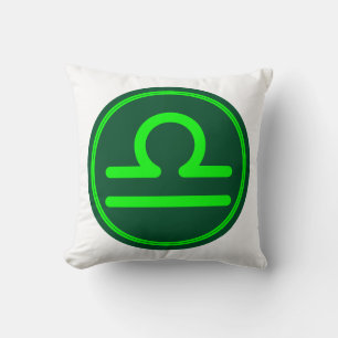 Libra Dierenriem Symbool Groen Contrast Kussen