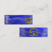 LIBRA, Emerald heldere lichtgele groene blauw Mini Visitekaartje (Voorkant / Achterkant)