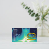 LIBRA, Emerald heldere, lichtgele zwarte groen Visitekaartje (Staand voorkant)