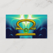 LIBRA, Emerald heldere, lichtgele zwarte groen Visitekaartje (Achterkant)