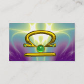 LIBRA, Emerald heldere, lichtgele zwarte groen Visitekaartje (Achterkant)