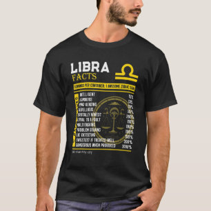 Libra Facts Geweldige Zodiab Sign Libra Birthday T-shirt