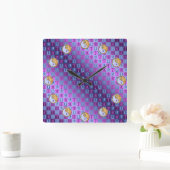 Libra & Fire Boar Vierkante Klok (Huis)