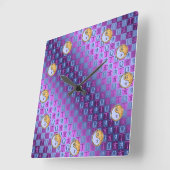 Libra & Fire Boar Vierkante Klok (Hoek)