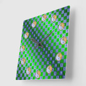 Libra & Fire Goat Vierkante Klok (Hoek)