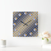 Libra & Fire Horse Vierkante Klok (Huis)