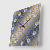 Libra & Fire Horse Vierkante Klok (Hoek)