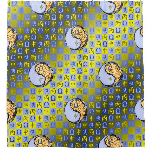 Libra & Fire Monkey Douchegordijn (Voorkant)