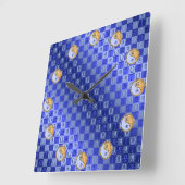 Libra & Fire Ox Vierkante Klok (Hoek)