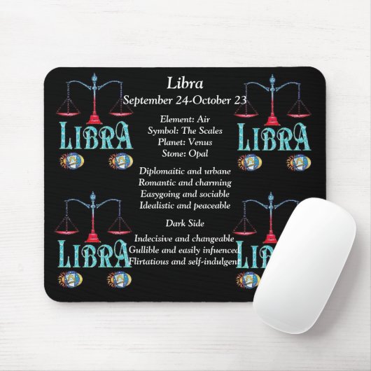 Libra Geboorte Teken Zodiac Muismat (Met muis)