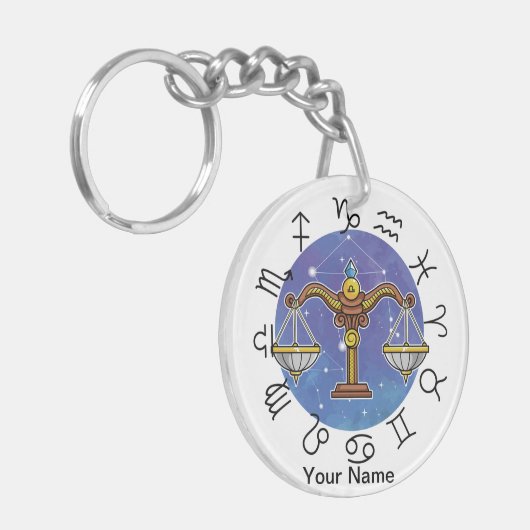 Libra -Gemin ZodiacAcrylic Keychain (Voorkant Links)