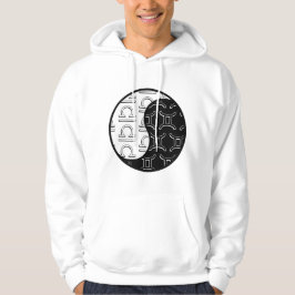 Libra Gemini yin yang zodiac koppel unisex Hoodie