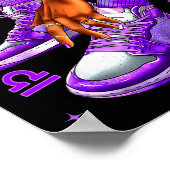 Libra Girl Birthday Black Woman Sneakers Zodiac Si Poster (Hoek)