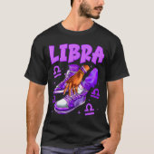 Libra Girl Birthday Black Woman Sneakers Zodiac Si T-shirt (Voorkant)