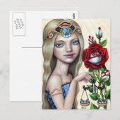 Libra Girl Briefkaart (Voorkant / Achterkant)