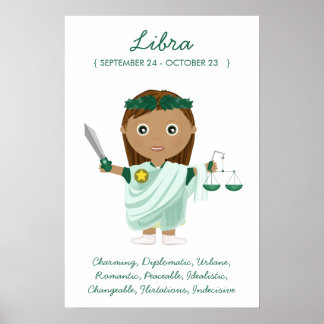 Libra - Girl Horoscope Poster