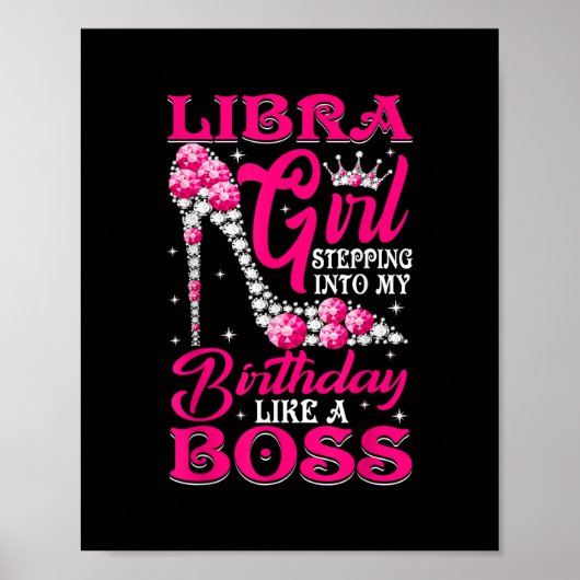 Libra Girl steekt in m'n Birthday high heels di Poster (Voorkant)