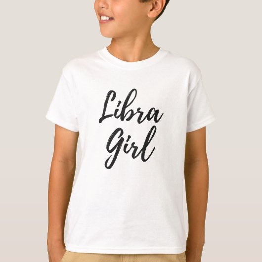 Libra Girl Zodiac Astrological Horoscope T-shirt (Voorkant)