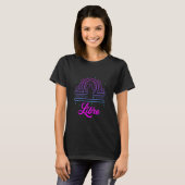 Libra Girls Women Bday Astrology September October T-shirt (Voorkant volledig)