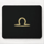 LIBRA Gold September Oktober Birthday Astrology Muismat (Voorkant)