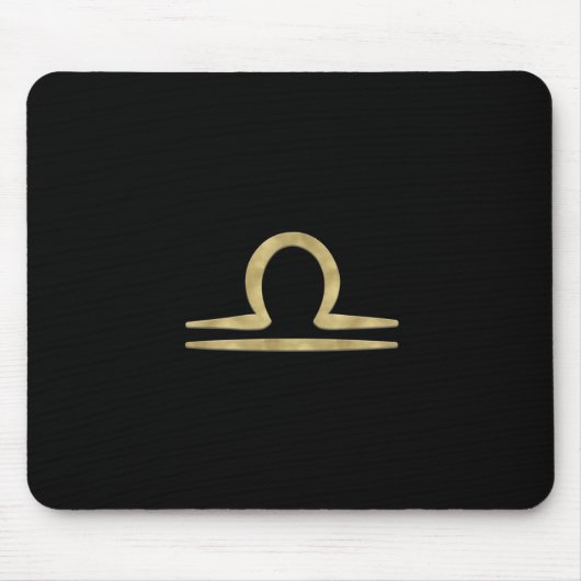 LIBRA Gold September Oktober Birthday Astrology Muismat (Voorkant)