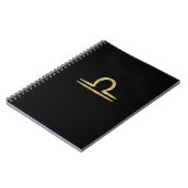 LIBRA Gold September Oktober Birthday Astrology Notitieboek (Linkerzijde)